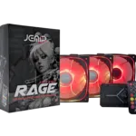 VENTILADOR JEMIP RAGE KIT 3 EN 1+HUB+CONTROL REMOTO 3x12CM
