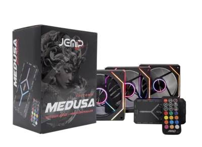 VENTILADOR JEMIP MEDUSA KIT 3 EN 1+ HUB+CONTROL REMOTO 3X12CM